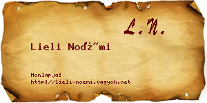 Lieli Noémi névjegykártya
